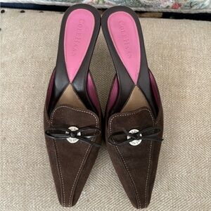Cole Haan brown suede mules Size 6.5